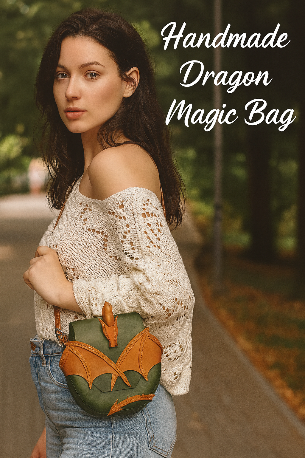 Dracelya™ – Pochette en Cuir Dragon Enchanté