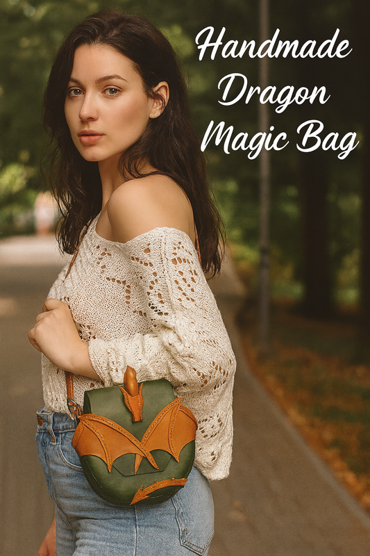 Dracelya™ – Pochette en Cuir Dragon Enchanté