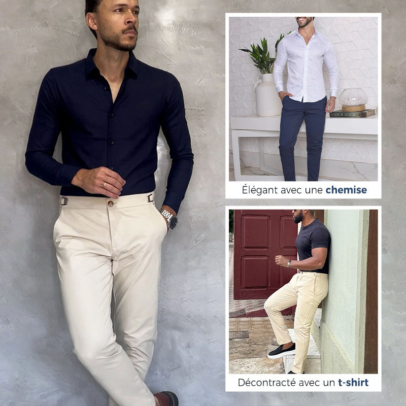 Elastivo™ - Pantalon Slim Extensible pour Homme