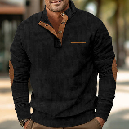 Veltrano™ Sweat-shirt en velours côtelé à col montant
