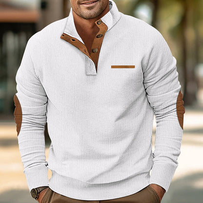 Veltrano™ Sweat-shirt en velours côtelé à col montant