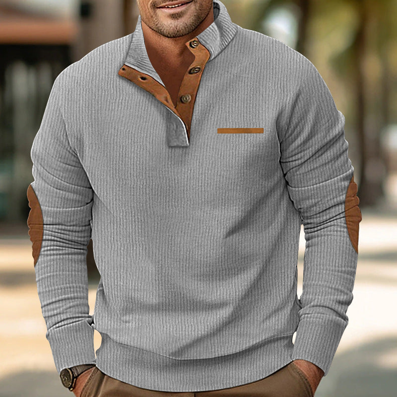 Veltrano™ Sweat-shirt en velours côtelé à col montant