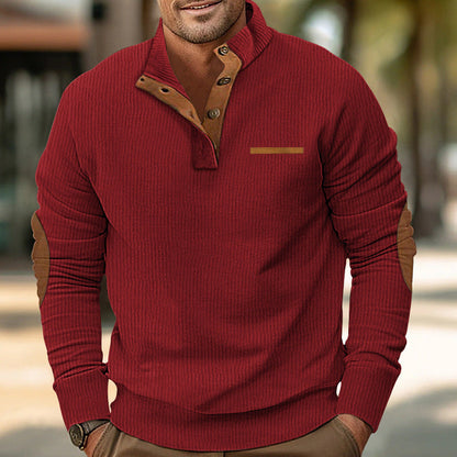 Veltrano™ Sweat-shirt en velours côtelé à col montant