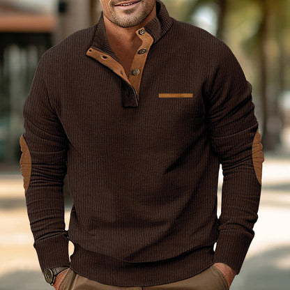 Veltrano™ Sweat-shirt en velours côtelé à col montant