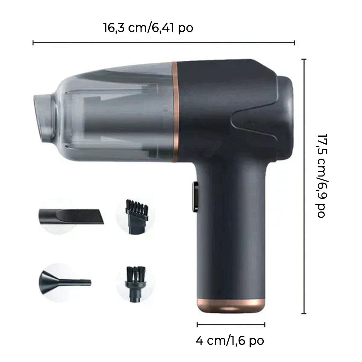 VentoClean™ – Aspirateur Sans Fil 3-en-1 Compact pour Maison & Voiture