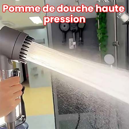 AuréaFlow™ – Pomme de Douche Pressurisée Multi-Jets avec Filtration