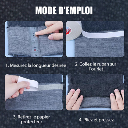 Heméa™ – Ruban Thermocollant Sans Couture pour Retouches Rapides