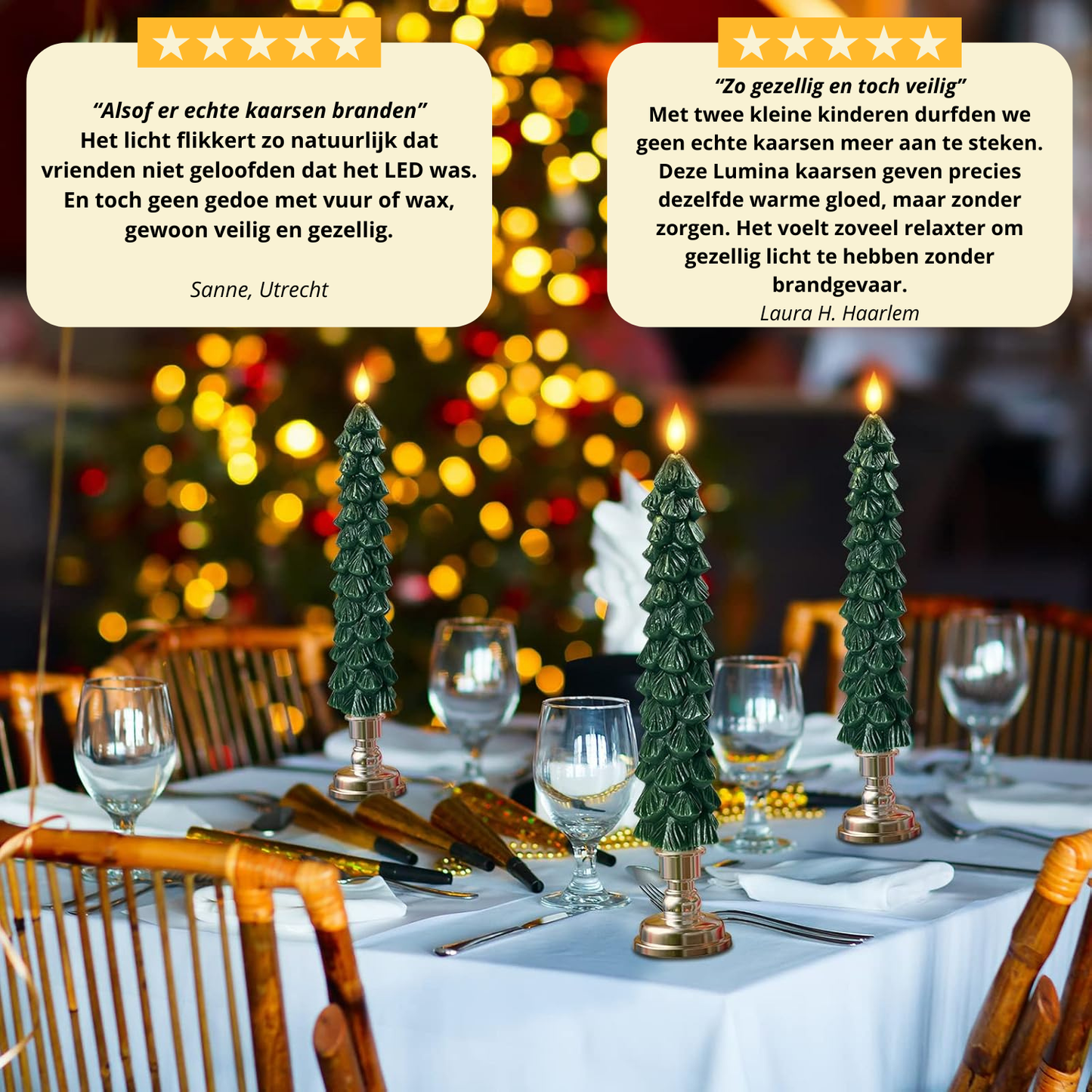 Auraflame™ Bougies de Noël LED – Apportez de la chaleur à la vie, sans flamme