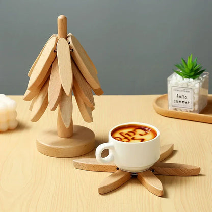 Woodora™ Sous-verres télescopiques – Chaleur et style pour votre table de fête