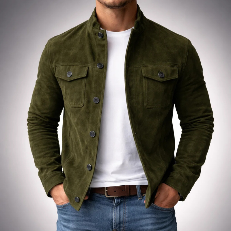 Orvèno™ Veste Daim Élégance Moderne pour Homme