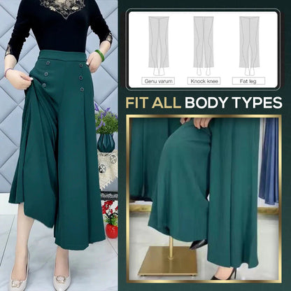 Élancia™ Pantalon Large Plissé Confort