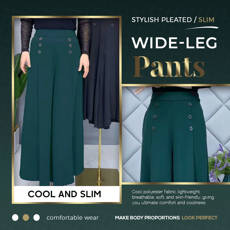 Élancia™ Pantalon Large Plissé Confort