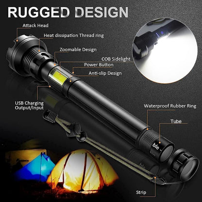 LumiForce™ – Lampe Torche LED Haute Puissance Rechargeable