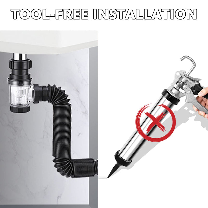 FlexiDrain™ - Tuyau d’Évacuation Télescopique pour Lavabo