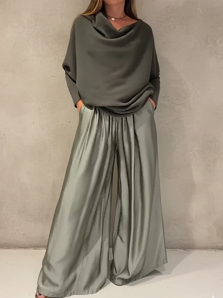 SERAVIA™ | Ensemble élégant en tweed à deux pièces avec encolure Bardot