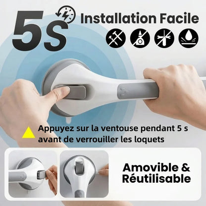 Gripora™ Barre d’Appui Sécurisée – Installation Sans Perçage