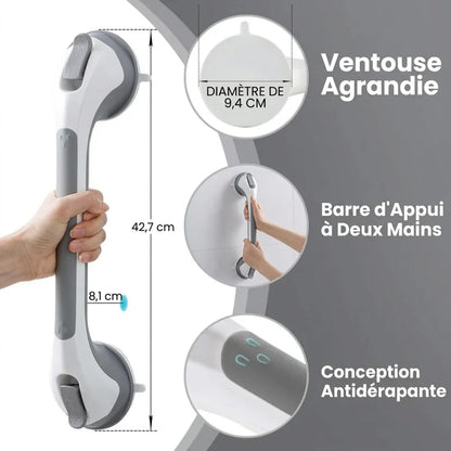 Gripora™ Barre d’Appui Sécurisée – Installation Sans Perçage