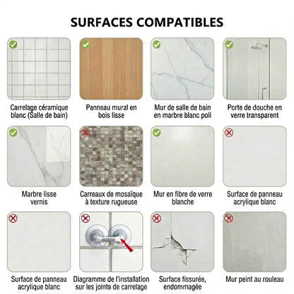 Gripora™ Barre d’Appui Sécurisée – Installation Sans Perçage