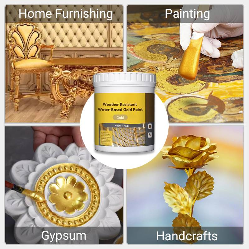 Auréline™ - Peinture Dorée Décorative à Base d’Eau – Finition élégante et durable