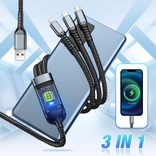 Voltix™ – Le Câble de Chargement 3-en-1 Ultime