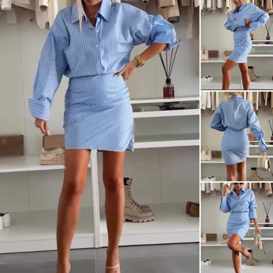 Robe Chemise Rayée Classique NovaLane™