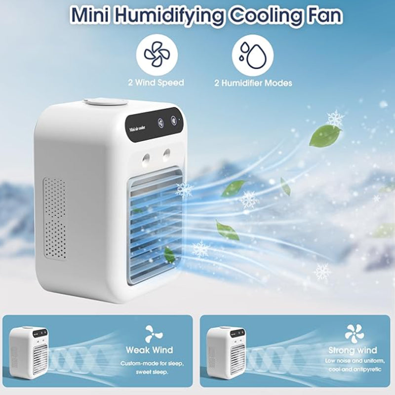 Brumalya™ Mini Ventilateur 2-en-1 – Fraîcheur Portable & Brumisation