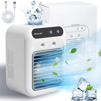 Brumalya™ Mini Ventilateur 2-en-1 – Fraîcheur Portable & Brumisation