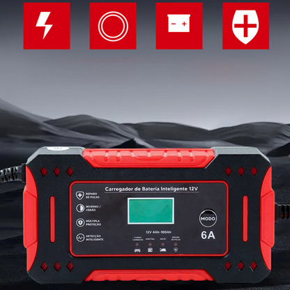 Voltarys™ - Chargeur Intelligent de Batterie Auto & Moto – Compact, sûr et polyvalent
