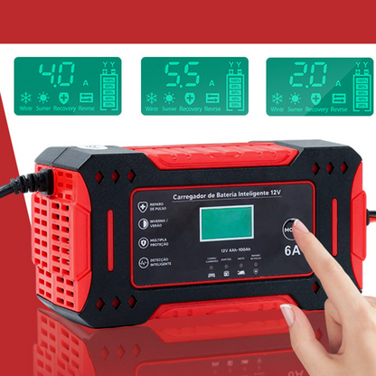 Voltarys™ - Chargeur Intelligent de Batterie Auto & Moto – Compact, sûr et polyvalent
