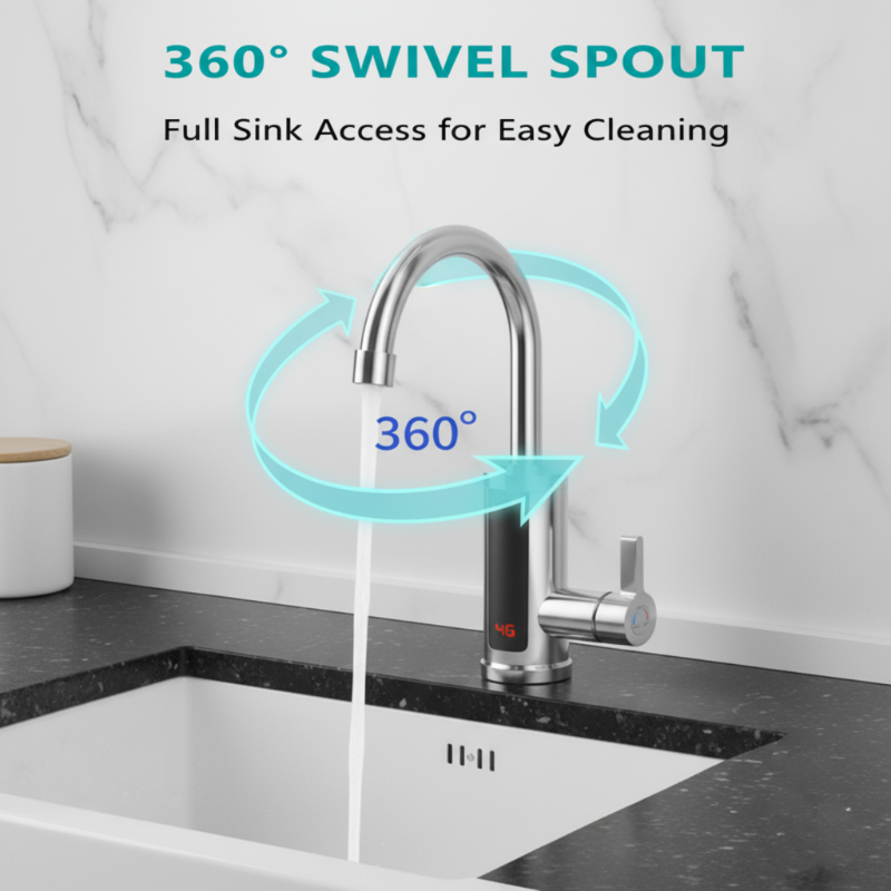 Hydrionyx™ – Robinet Chauffant Instantané 360° avec Affichage LED