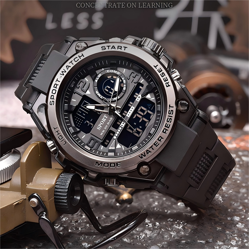 Horvex™ – Montre de Sport Multifonction Étanche avec Rétroéclairage pour Hommes