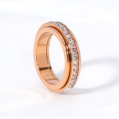 AureliaTurn™ – Bague en Zirconium Tournante de Luxe