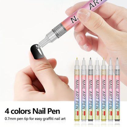 LineaNail™ – Stylos Nail Art de Précision (Lot de 12)