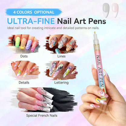 LineaNail™ – Stylos Nail Art de Précision (Lot de 12)