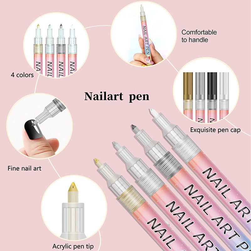 LineaNail™ – Stylos Nail Art de Précision (Lot de 12)
