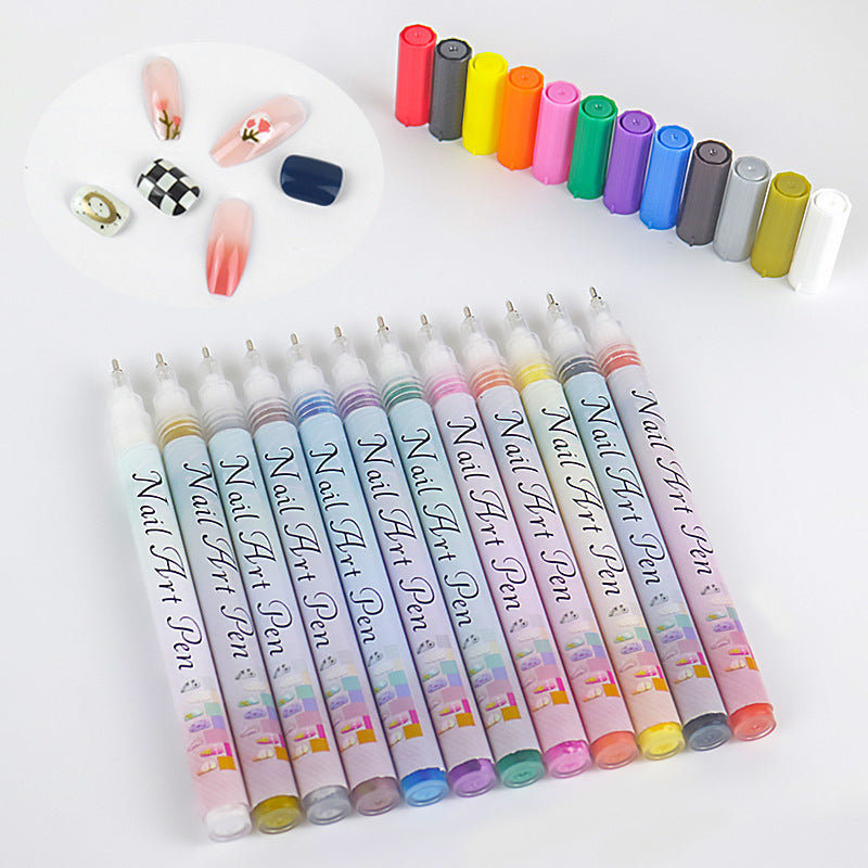 LineaNail™ – Stylos Nail Art de Précision (Lot de 12)