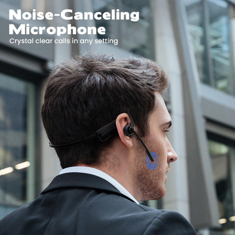 AeroCall™ | Casque Bluetooth Oreille Ouverte avec Micro Anti-Bruit