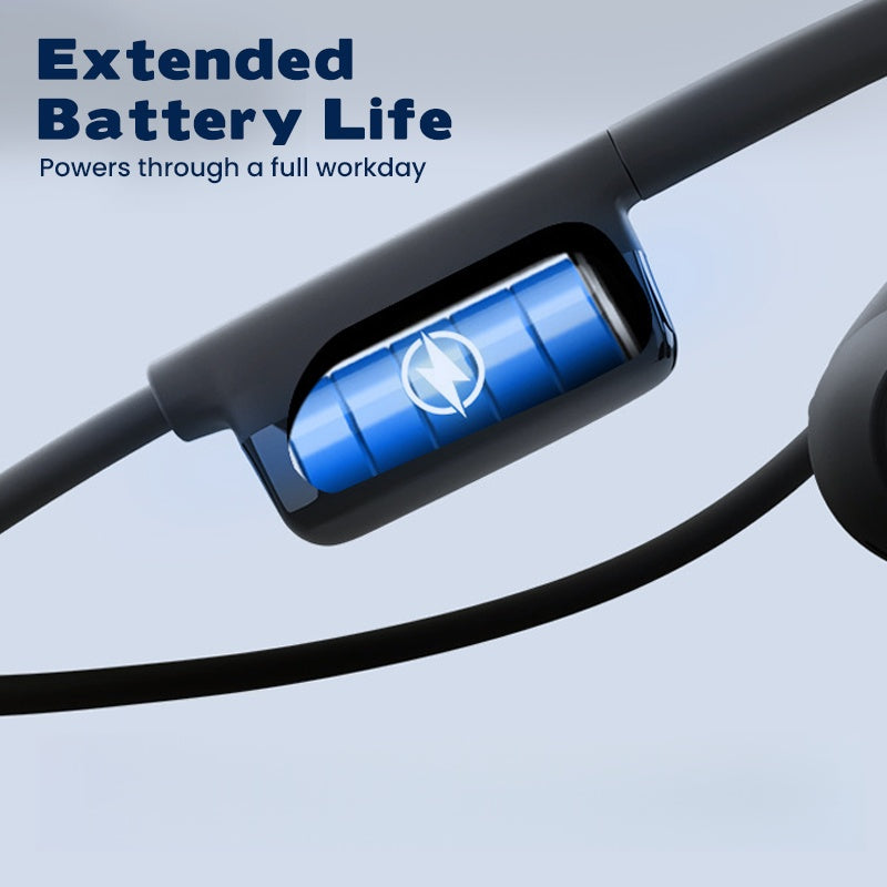 AeroCall™ | Casque Bluetooth Oreille Ouverte avec Micro Anti-Bruit