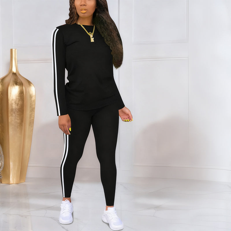 LunéaFlow™ – Ensemble deux pièces pour femmes casual avec détails sportifs