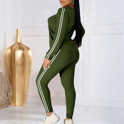 LunéaFlow™ – Ensemble deux pièces pour femmes casual avec détails sportifs