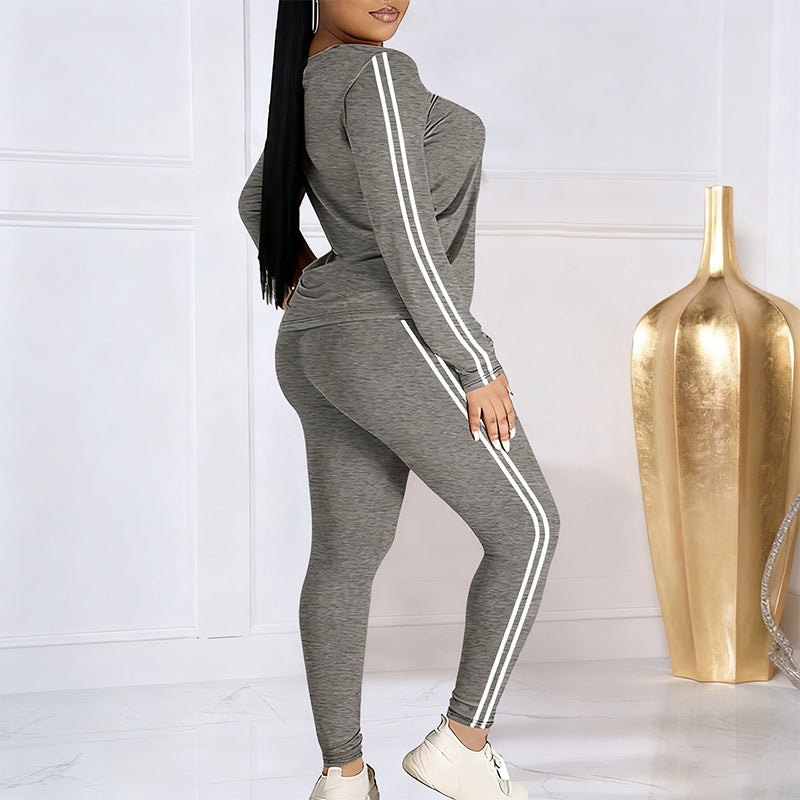 LunéaFlow™ – Ensemble deux pièces pour femmes casual avec détails sportifs