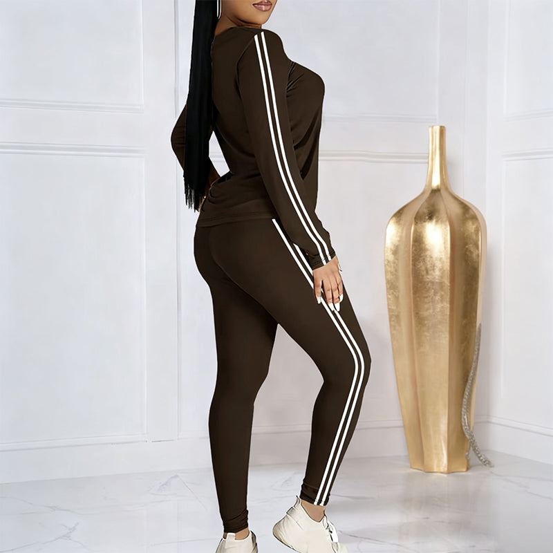 LunéaFlow™ – Ensemble deux pièces pour femmes casual avec détails sportifs