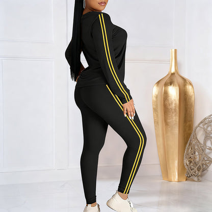 LunéaFlow™ – Ensemble deux pièces pour femmes casual avec détails sportifs