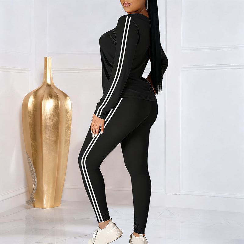 LunéaFlow™ – Ensemble deux pièces pour femmes casual avec détails sportifs