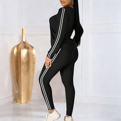 LunéaFlow™ – Ensemble deux pièces pour femmes casual avec détails sportifs
