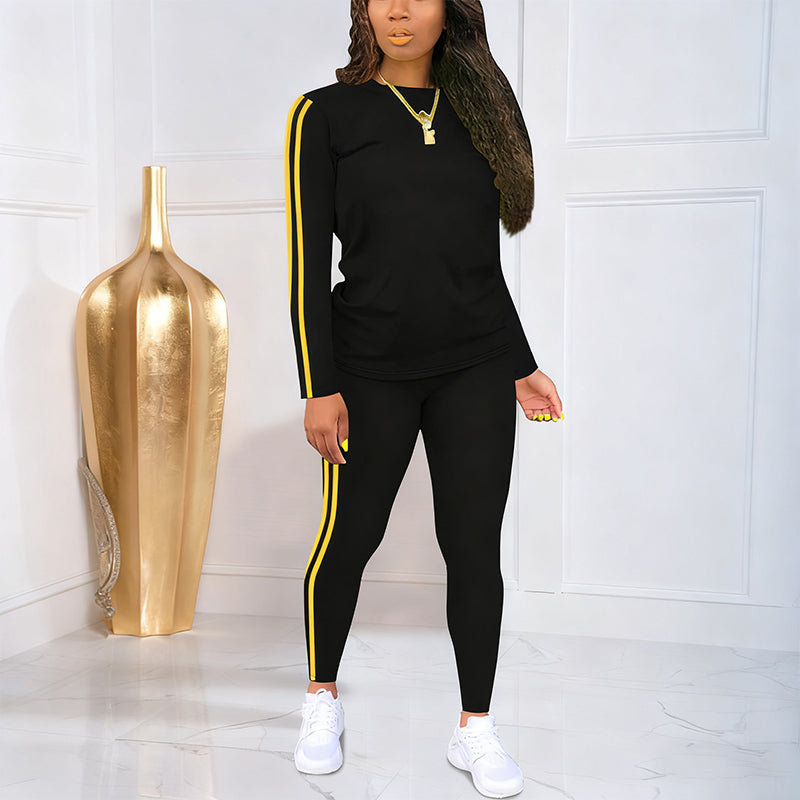 LunéaFlow™ – Ensemble deux pièces pour femmes casual avec détails sportifs