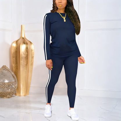 LunéaFlow™ – Ensemble deux pièces pour femmes casual avec détails sportifs
