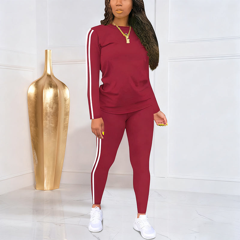 LunéaFlow™ – Ensemble deux pièces pour femmes casual avec détails sportifs