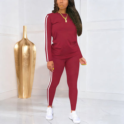 LunéaFlow™ – Ensemble deux pièces pour femmes casual avec détails sportifs