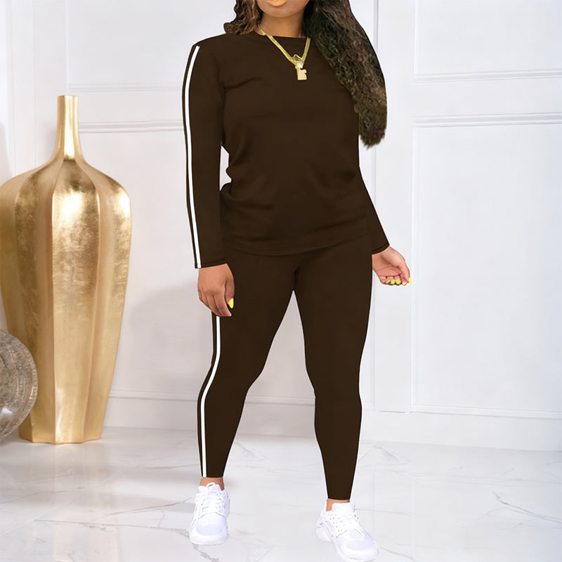 LunéaFlow™ – Ensemble deux pièces pour femmes casual avec détails sportifs